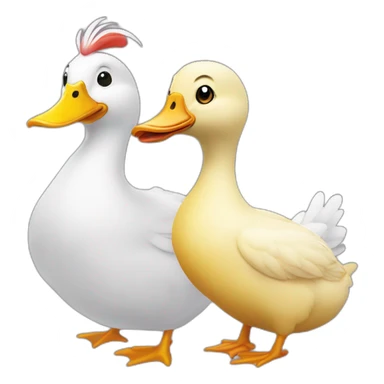 canard et un poussin sticker