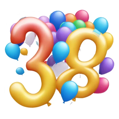 Number 24 birthday balloons  sticker