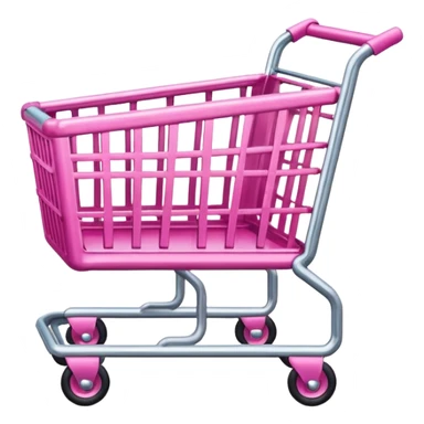 Pink shopping cart sticker