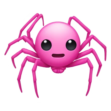 pink spider emoji sticker