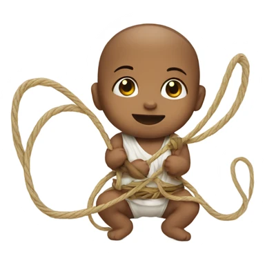 Baby with a lasso sticker