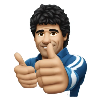 Maradona thumbs up sticker