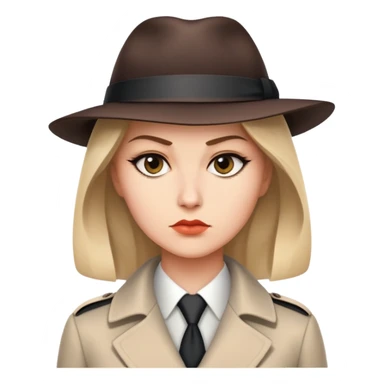 Штирлиц in a classic spy outfit, serious expression sticker