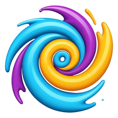 bold abstract swirl with vibrant colors sticker