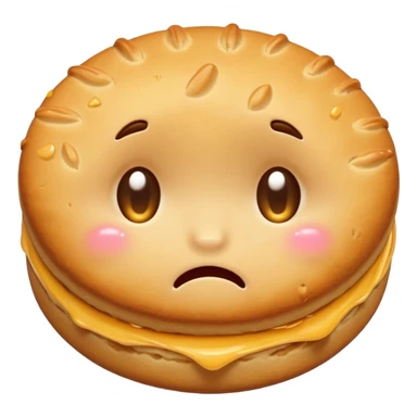 cute biscuit no cream cry with tears sticker
