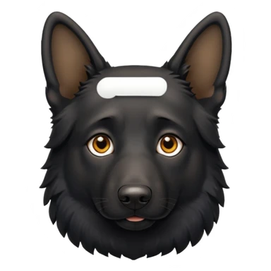 black german shepherd brown eyes  sticker