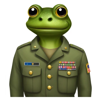 Military frog sticker