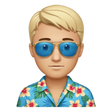Charlie kirk with blonde hair and Blue eyes on epstein island but make hi really look like Charlie kirk sticker