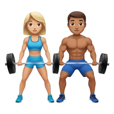 ein gym mit geräten und zwei freunden die sport machen sticker