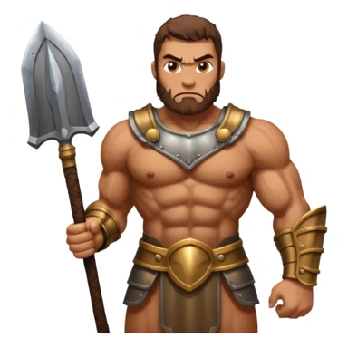 gigantic goliath from the bible ready for battle sticker