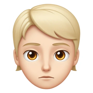 Regular emoji staring back at the user. He knows something sticker