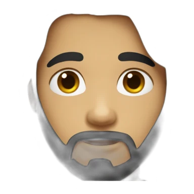 "Boy with black long hair and light beard " sticker