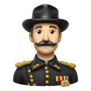 Chancelier allemand en 1939 avec une petite moustache noir sticker