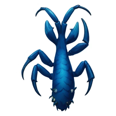 blue claw clip sticker