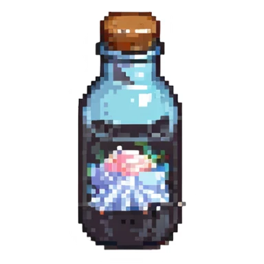 salt bottle, pixel art style sticker