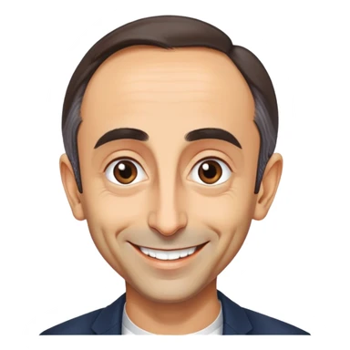 portrait of Eric Zemmour, smiling sticker