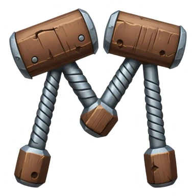 croisement de 2 marteaux (en mode duel, qui des deux va gagner) sticker