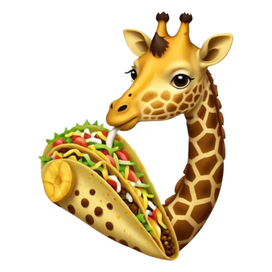 taco eating giraffe sticker