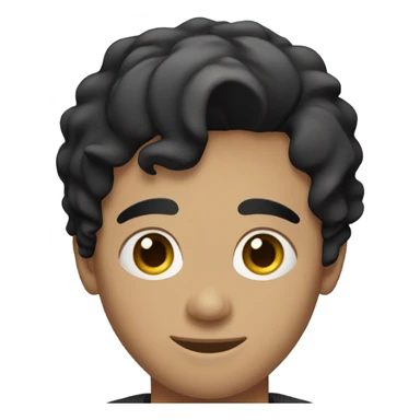 24 year old men no bread black short hair and black eyes sticker