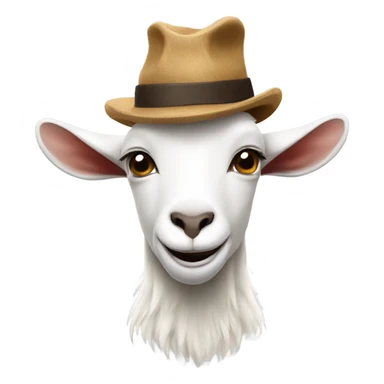 Goat with a hat sticker