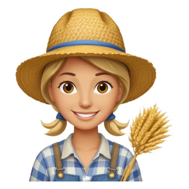 female farmer sticker