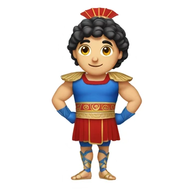 greek male dancer in evzone costume sticker
