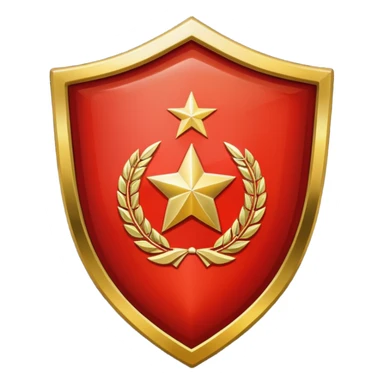 generate a very realistic shield metal with the USSR flag sticker