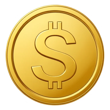 Gold coin with dollar sign emoji sticker