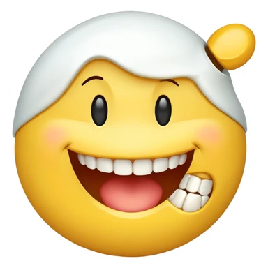 Smiley face missing a tooth sticker