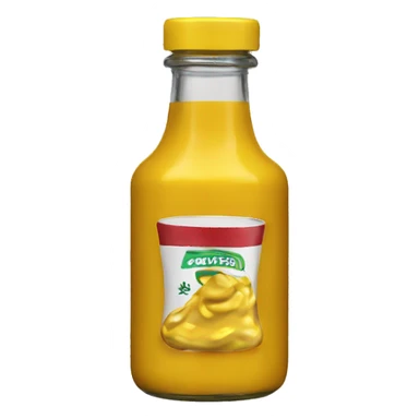 Mustard bottle sticker