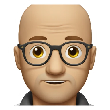 bald guy with glasses meme sad sticker