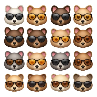 a sunglasses animals sticker