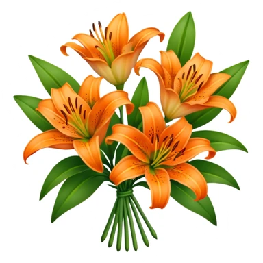 A bouquet of orange Lillie’s  sticker