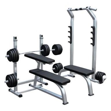 Fitness gym with dumbbells and workout equipment sticker