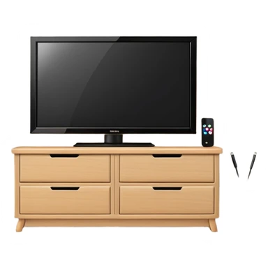 modern tv on a cupboard sticker