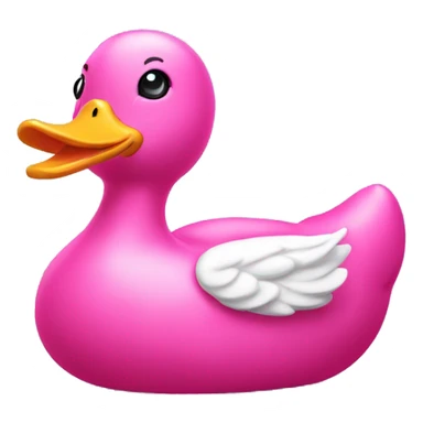Pink rubber duck. And this duck a horn and make it look more like a unicorn. sticker