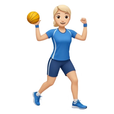 physical education teacher, leading exercises, cheerful sticker