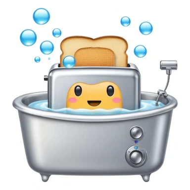 Toaster in bath sticker