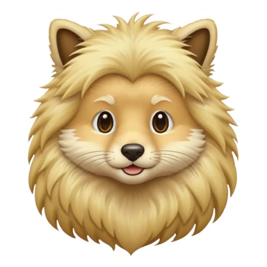 animal with long blonde hair sticker