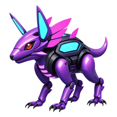  exotic tropical cyber-Protogen-Fakémon-Pokémon-Vernid-creature sticker