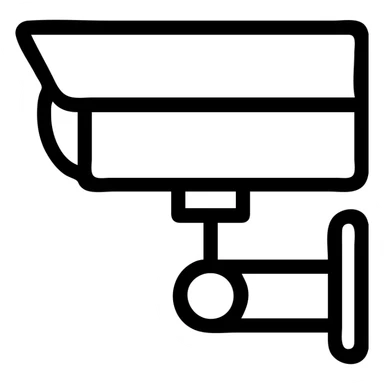 simple iconic CCTV camera icon sticker