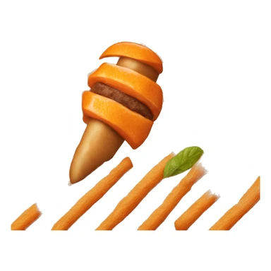 A orange color kebab sticker