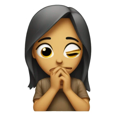 Crying but also doing a peace sign  sticker