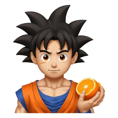 combine a fruit and goku sticker