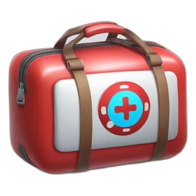 medical bag with red liquid sticker