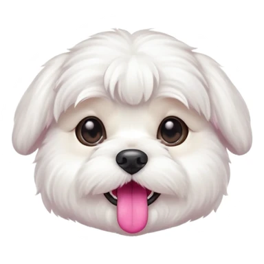 dog white maltesse sticker