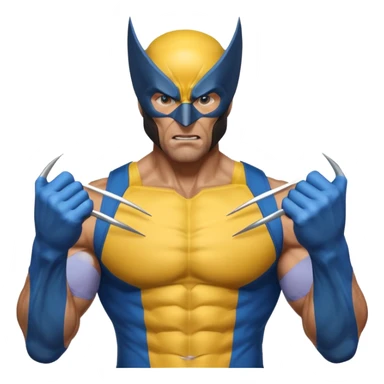wolverine marvel superhero full mask upper body shot sticker