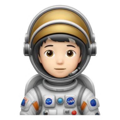 Astronaut japon boy kid with  sticker