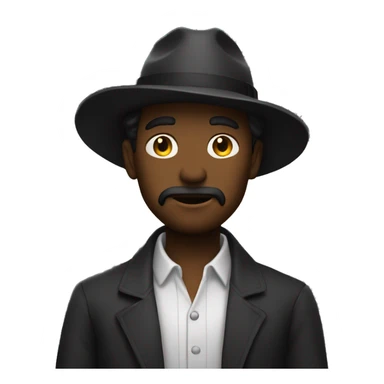 Noir tenant une noix sticker