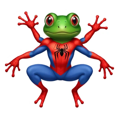 A frog in a spider-man costume *Old Emoji* sticker
